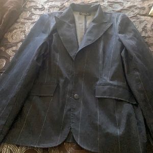 Vintage NWOT Chapter One dark denim skirt set with a white stripe no size tag